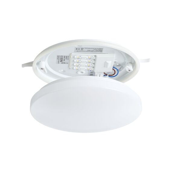EGLO LED Deckenlampe außen Ronoco, Außenleuchte für Wand und Decke, Outdoor Deckenleuchte aus Metall und Kunststoff in Weiß, warmweiß, IP44, ? 22 cm