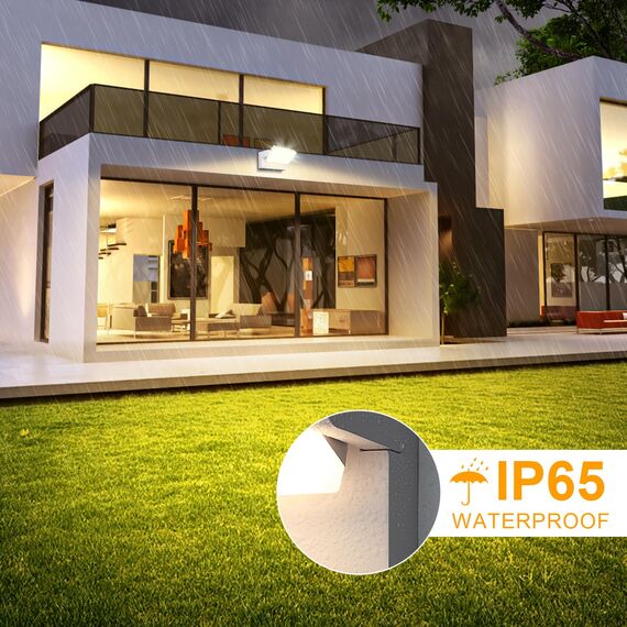 ledmo 4 Pack 60W Aussen Wandleuchten LED 5000 Lumen Weiß wandlampen Außen mit 360° Schwenkbar LED Panel Außenlampen Warmweiß 3000K Wasserdicht IP65 für Terrasse Eingang Garten