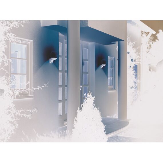 Steinel Außenwandleuchte L 585 S schwarz, 180° Bewegungsmelder, Max. 10 m Reichweite, klassisch, mundgeblasenes Glas