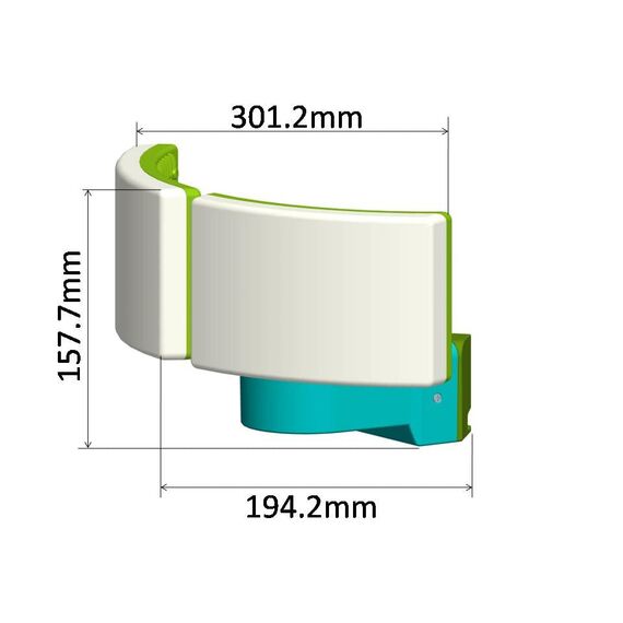 HUBER LED Strahler mit 2 x 20W, 4400lm für die Wand und Eckmontage - Außenstrahler, Fluter, Hofstrahler, IP65, Weiß