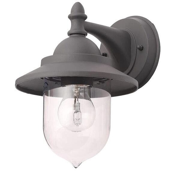 CGC Lighting Coach-Laterne für den Außenbereich, Wandleuchte, Garten, Veranda, Terrasse, Garten, traditioneller Wintergarten, Tür, Schuppen, Vintage-Retro (Schwarz)