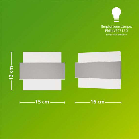 Philips myGarden Wandaussenleuchte Shovel, 9,5W, Edelstahl