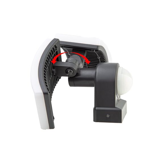 HUBER LED Strahler mit Bewegungsmelder 360° 2 x 20W, 4400lm - 3 Sensoren, Matrixlinsen und Bereichsbegrenzung, Wand und Eckmontage, IP65, anthrazit