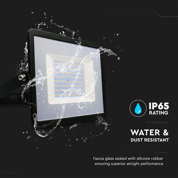 V-TAC LED-Außenstrahler 100 W – [High Performance] – IP65 – 8700 Lumen – Lampe wasserdicht für Haus, Garten, Garage, Fabrik – Licht Neutralweiß 4000 K