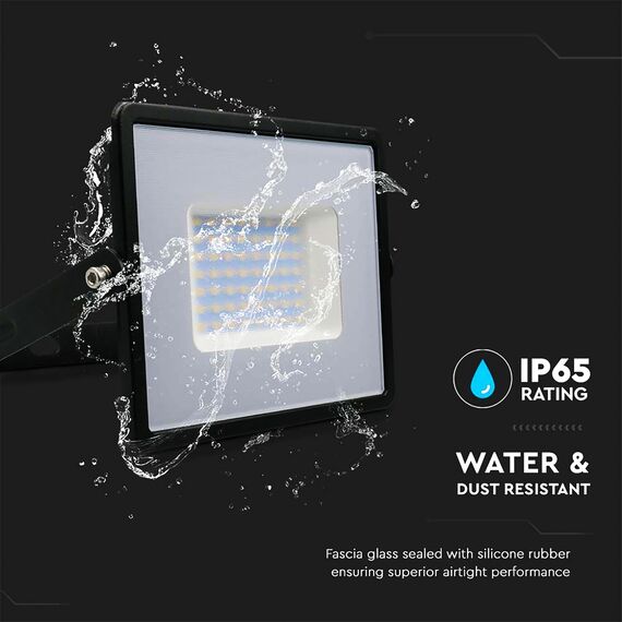 V-TAC LED-Strahler für den Außenbereich, 100 W, [Samsung-Chip, hohe Leistung, geringer Stromverbrauch] – 8700 Lumen – IP65 – LED-Strahler schwarz für Haus, Garten, Garage – wasserdicht – Scheinwerfer