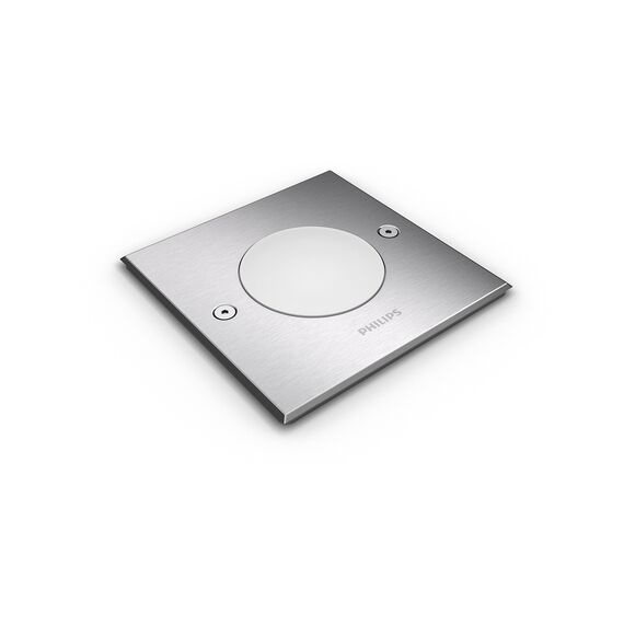 Philips 1735647P0 A++, myGarden LED Spot Crust, 270 lm, 3 W, Integriert, edelstahl, 11.46 x 11.46 x 2 cm