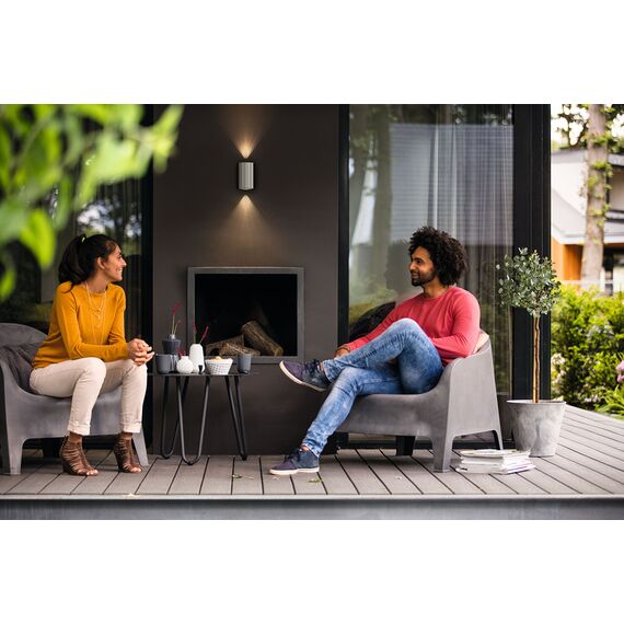 Philips myGarden LED Wandaussenleuchte Buxus, 9 W, edelstahl