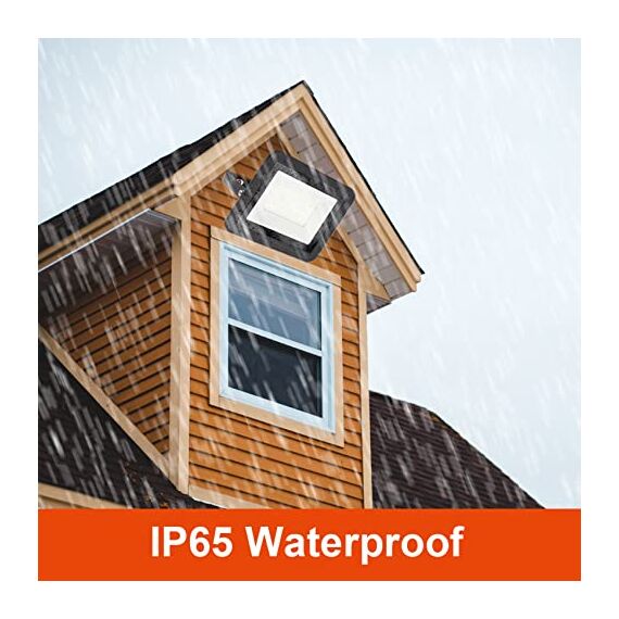 Da LIGHT 50W LED Strahler Außen & Innen, 6000K Kaltweiß 4500lm Außenleuchte Superhell, Fluter Außenstrahler Flutlicht IP65, Scheinwerfer 230V für Garten, Garage, Sportplatz (2 Stück)