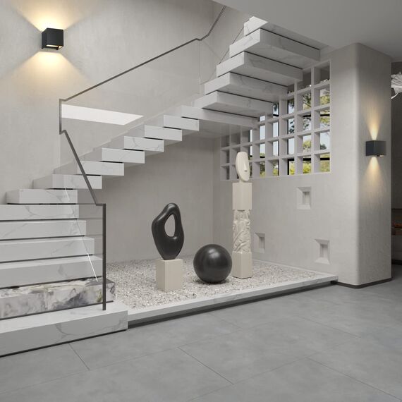 Klighten 2-Pack LED Wandleuchte Innen/Außen 12W Wandlampe Außen Auf und ab Einstellbarer Lichtstrahl 3000K Warmweiß Außenwandleuchte IP65 Wasserdichte Wandleuchten (Schwarz)