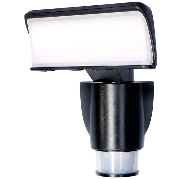 Proventa LED-Strahler, autom. Bewegungsverfolgung 180° Schwenkbereich 270°, Bewegungsmelder 4000 K, 18W 1200 Lm IP44 schwarz