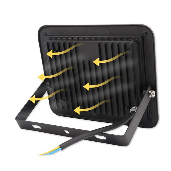 Da LIGHT 50W LED Strahler Außen & Innen, 6000K Kaltweiß 4500lm Außenleuchte Superhell, Fluter Außenstrahler Flutlicht IP65, Scheinwerfer 230V für Garten, Garage, Sportplatz (2 Stück)