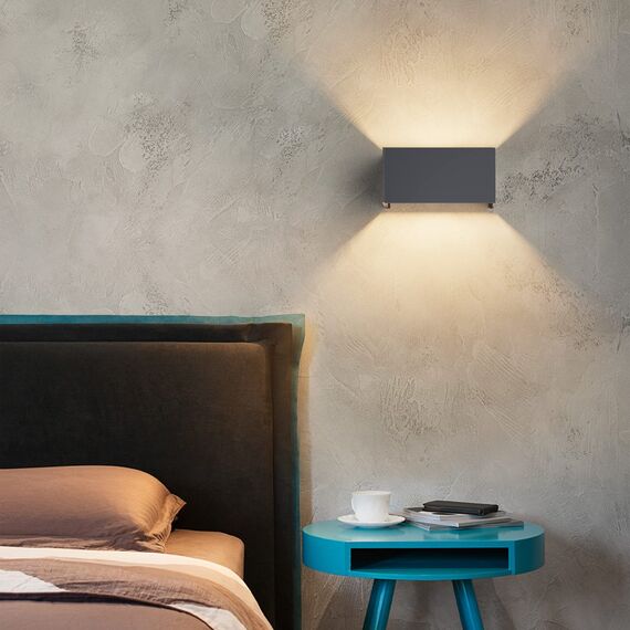 Klighten 2PCS Wandleuchte mit Austauschbarer G9 LED Lampe Warmweiß 3000K, Aluminium LED Wandleuchte Innen/Aussen Einstellbar Abstrahlwinkel aussenbeleuchtung für Wohnzimmer Garten, Anthrazit