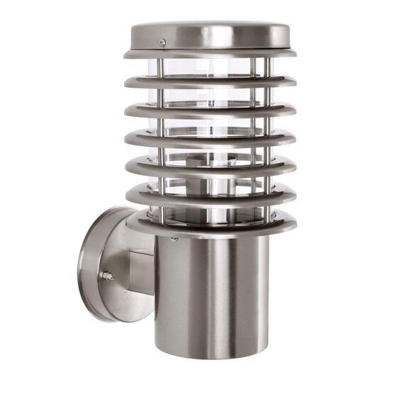 max K O M F O R T Aussenleuchte Aussenwandleuchte Edelstahl E27 Fassung für LED geeignet Wandlampe 252D1 (Wandleuchte ohne Sensor)