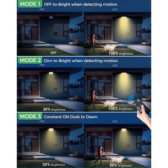 LOTMOS 1 Stück Solarlampen für Außen mit Bewegungsmelder, 342 LED Aussenleuchte Solar IP65 Wasserdicht Solarleuchte 3 Modi Strahler mit Fernbedienung, Solar Lampe Outdoor für Garten Garage Aussen
