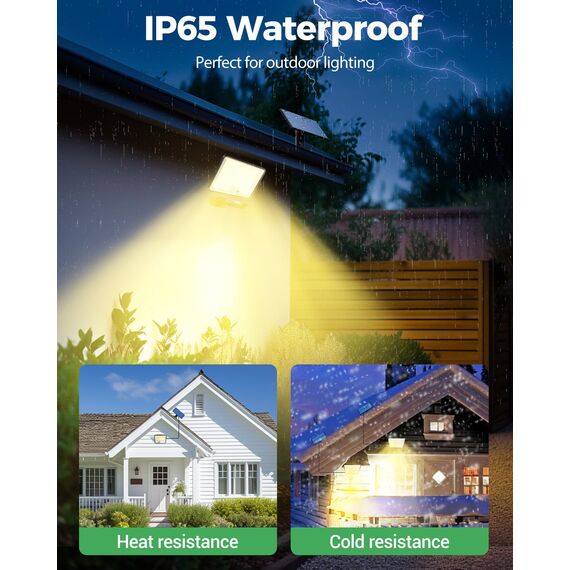 LOTMOS 6 Stück Solarlampen für Außen mit Bewegungsmelder, LED Aussenleuchte Solar IP65 Wasserdicht Solarleuchte 3 Modi Strahler mit Fernbedienung, Solar Lampe Outdoor für Garten Garage Aussen