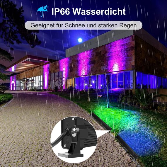 Linke 42W LED Wallwasher 2er mit Fernbedienung RGB LED Strahler 10 Farben 30 Modi, IP66 Wasserdicht Partylitcht Lightbar mit Timer Memoryfunktion für Aussen Innen Garten DJ Home Festival-Deko