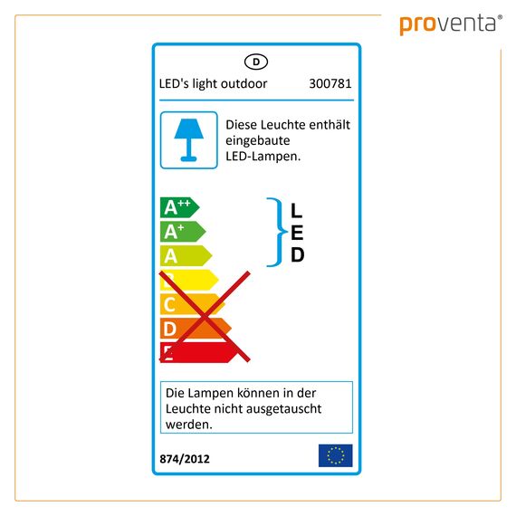 Proventa LED-Strahler, autom. Bewegungsverfolgung 180° Schwenkbereich 270°, Bewegungsmelder 4000K, 18W 1200 Lm, IP44, weiß