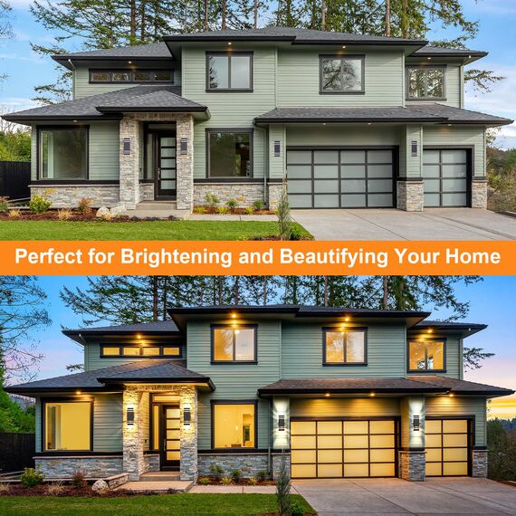 CELAVY LED Wandleuchte Wandlampe aussen 2 Stück, IP65 Außenlampe Aussenlampe Wand, GU10 Up Down Außenleuchte Aussenleuchte Außenwandleuchte Außenbeleuchtung Hauswand Terrasse Haus, Anthrazit Grau