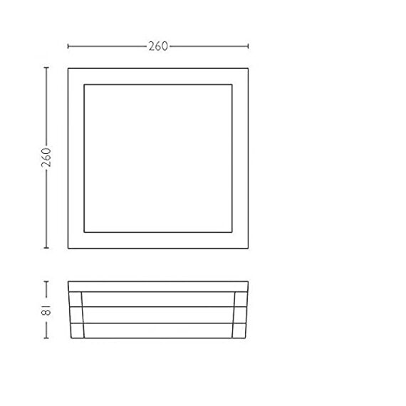 Philips Moonshine Outdoor Deckenleuchte (14 W), wetterfeste Gartenleuchte für den Außenbereich, E27 Leuchte ohne Leuchtmittel, anthrazit