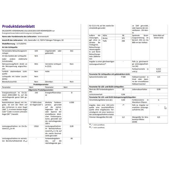 Brennenstuhl LED Strahler JARO 20060, Leuchte 150W für außen (Außenstrahler zur Wandmontage, Fluter 17500lm aus Aluminium, IP65)