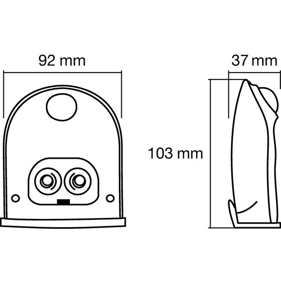 LEDVANCE LED Batteriebetriebene Leuchte, Leuchte für Außenanwendungen, Bewegungssensor, Tag-Nacht-Sensor, Kaltweiß, 102,5 mm x 92,4 mm x 36,5 mm, Door LED Down, 4058075267824