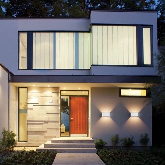 Klighten 2PCS 18W Wandleuchte mit Austauschbarer G9 LED Lampe Warmweiß 3000K, LED Wandleuchte Innen/Aussen Einstellbar Abstrahlwinkel Außenleuchte für Wohnzimmer Garten, IP54, Weiß