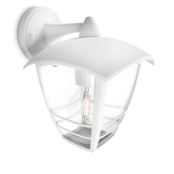 Philips Creek Wandleuchten für den Außenbereich, E27-Fassung, wasserfest, weiß, IP44, wetterfest, 24 cm