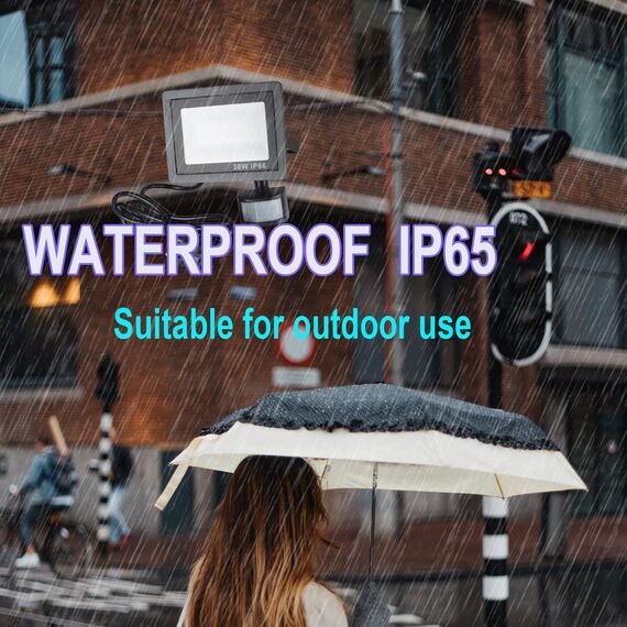 Etrogo LED Strahler mit bewegungsmelder außen 50W Fernbedienung 5000LM 72Leds 6000K Kaltweiß Dimmbar LED IP66 Wasserdicht für Garten Garage Hof Sportplatz [Energieklasse E]