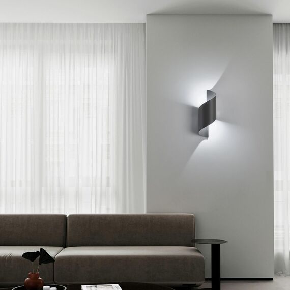 LED Wandleuchte Innen/Außen,10W Außenleuchte Wandlampe,IP65 wasserdichte Aussenleuchte 6000K kaltweiß Aussenleuchten,Modern Up Down Dekorative Wandlichter für Garten,Wohnzimmer,Schlafzimmer Dunkelgrau