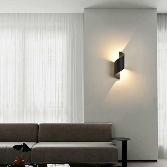 KUKAK LED Wandleuchte Innen/Außen,10W Außenleuchte Wandlampe,IP65 wasserdichte Außenwandleuchte 3000K Warmweiß Wandbeleuchtung,Modern Up Down Dekorative Wandlichter für Garten,Balkon,Wohnzimmer,2PCS