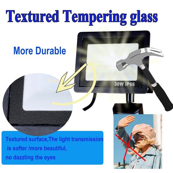 Etrogo 30W LED Strahler mit Bewegungsmelder Außen Fernbedienung 3000LM 42 Leds 6000K Kaltweiß Dimmbar LED IP66 Wasserdicht für Garten Garage Hof Sportplatz [Energieklasse E]