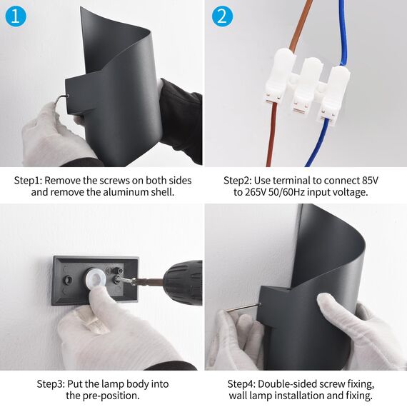 LED Wandleuchte Innen/Außen,10W Außenleuchte Wandlampe,IP65 wasserdichte Aussenleuchte 3000K Warmweiß Aussenleuchten,Modern Up Down Dekorative Wandlichter für Garten,Wohnzimmer,Schlafzimmer Anthrazit