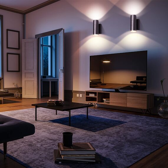 CELAVY LED Wandleuchte Wandlampe aussen, IP65 Wasserdichte Außenleuchte Wand aus Aluminium, Up Down Aussenleuchte Außenlampe GU10 Außenbeleuchtung Außenwandleuchte Balkon Garage Terrasse, Schwarz