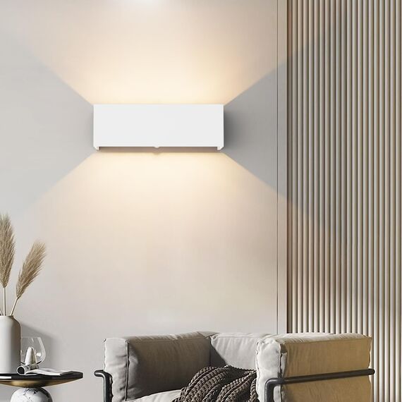 Klighten 30W Außenlampe mit Bewegungsmelder, Aussenleuchten mit bewegungsmelder Einstellbarer Lichtstrahl, Außenwandleuchte mit Bewegungsmelder Außen/Innen für Garten, IP65,3000K, Weiß