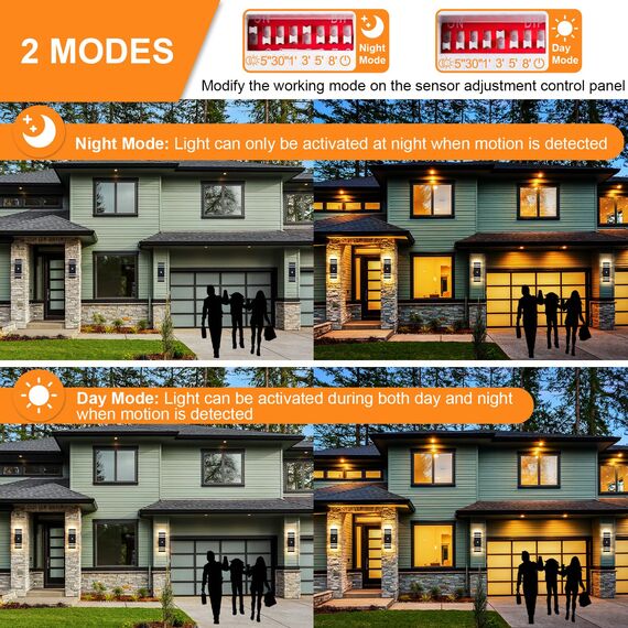 CELAVY Aussenlampe Außenlampe mit Bewegungsmelder - LED GU10 Außenleuchte Aussenleuchte, IP65 Up Down Wandleuchte Wandlampe aussen, Außenbeleuchtung Außenwandleuchte Ausenbeleutung Hauswand, Grau