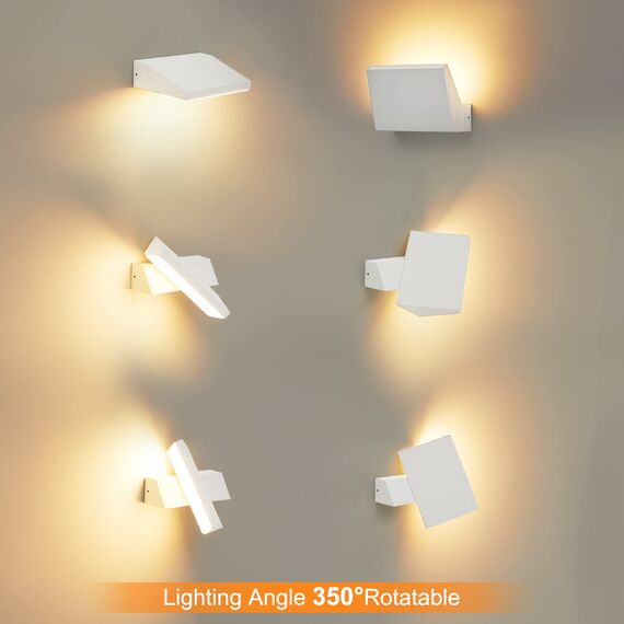 CELAVY LED Wandleuchte Wandlampe aussen - Außenwandleuchte 11W, Modern Außenleuchte Außenlampe Wand, IP65 Aussenleuchte Aluminium Außenbeleuchtung Aussenlampe Haus Balkon Terrasse Außen 2700K, Weiß