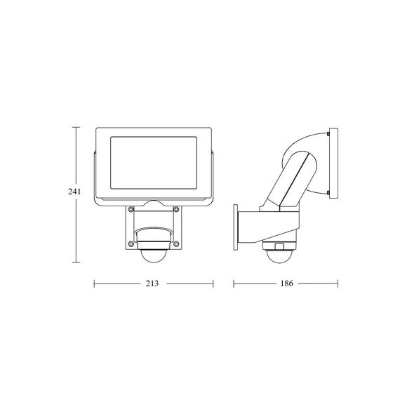 Steinel LED Strahler LS 300 S weiß, 29,5 W Flutlicht, 240° Bewegungsmelder, 12 m Reichweite, 4000 K neutralweiß