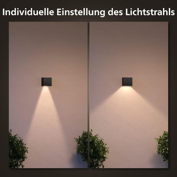 PHILIPS Hue White and Color Ambiance Außenwandleuchte Resonate, dimmbar, 16 Mio. Farben, steuerbar via App, kompatibel mit Amazon Alexa (Echo, Echo Dot)