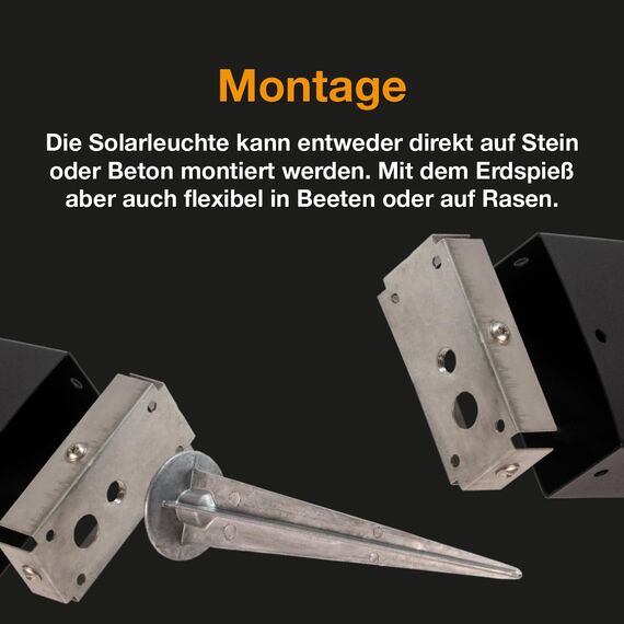 Proventa LED Solar Wegeleuchte mit Bewegungsmelder – 600 Lumen, warmweiß 2700K, 3,3W, IP44 – Wetterfeste Solar Gartenbeleuchtung für außen – Solarlampe für, Hof, Garten ohne Stromanschluss