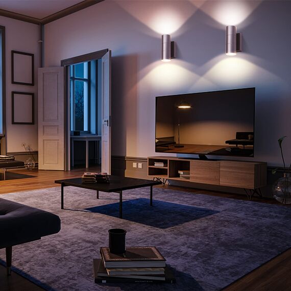 CELAVY LED Wandleuchte Wandlampe aussen, IP65 Wasserdichte Außenleuchte Wand aus Aluminium, Up Down Aussenleuchte Außenlampe GU10 Außenbeleuchtung Außenwandleuchte für Balkon Garage Terrasse, Grau