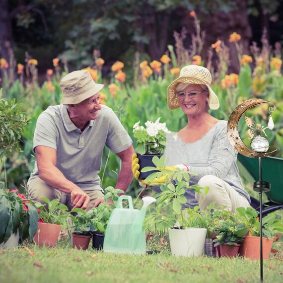 Outdoor Solarleuchten Fee Dekoration Garten Patio Mond Solarleuchten Grab Garten Patio Dekoration (Feen) (Fairy)