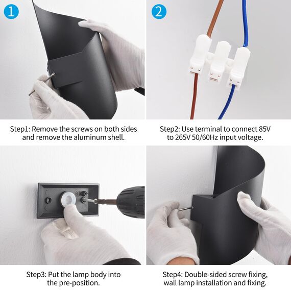 LED Wandleuchte Innen/Außen,10W Außenleuchte Wandlampe,IP65 wasserdichte Aussenleuchte 3000K Warmweiß Aussenleuchten,Modern Up Down Dekorative Wandlichter für Garten,Wohnzimmer,Schlafzimmer Dunkelgrau