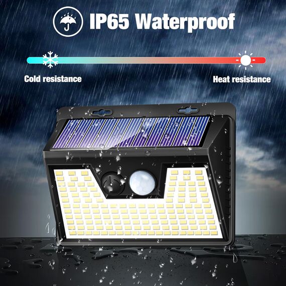 kolpop Solarlampen für Außen mit Bewegungsmelder 3 Modi,【3 Stück】 Solarleuchten für Außen IP65 Wasserdichte, 140 LED Außenwandleuchten für Wandleuchte Garten Hof