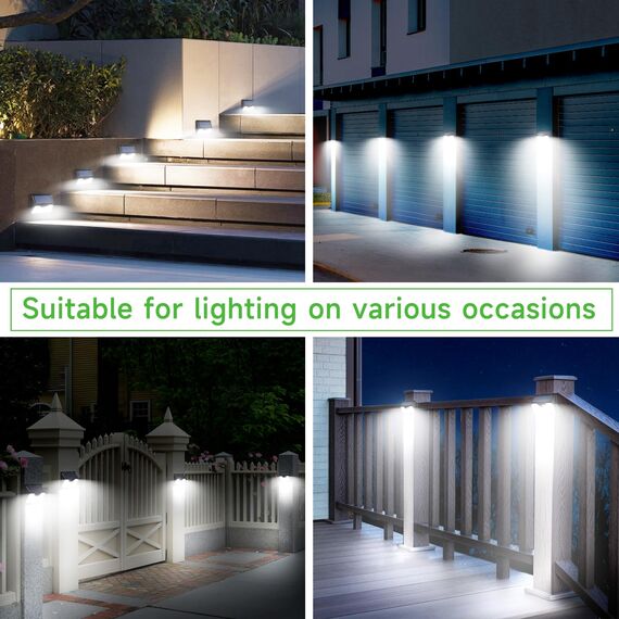 nipify Solarlampen für Außen mit Bewegungsmelder, 【6 Stück】 140 LED 3 Modi Solarleuchten für Außen IP65 Wasserdichte LED Solar Aussenleuchte mit Bewegungsmelder Aussen für Wandleuchte, Garten, Garage