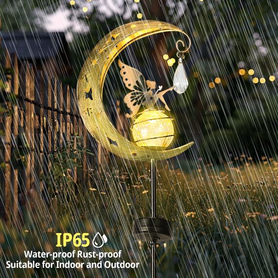 Outdoor Solarleuchten Fee Dekoration Garten Patio Mond Solarleuchten Grab Garten Patio Dekoration (Feen) (Fairy)