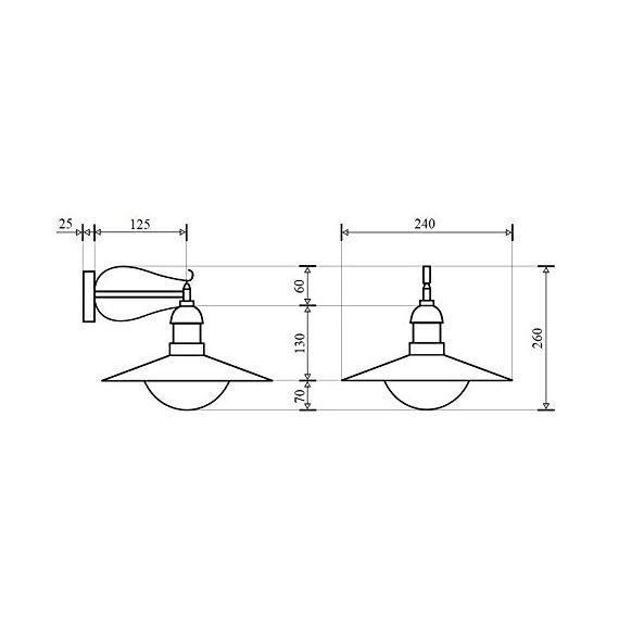 Licht-Erlebnisse Outdoor Wandlampe Aluminium Kunststoff in Gold Antik IP44 Balkon Haus B:24 cm E27 max. 60 Watt Landhaus Rustikale Wandleuchte Garten