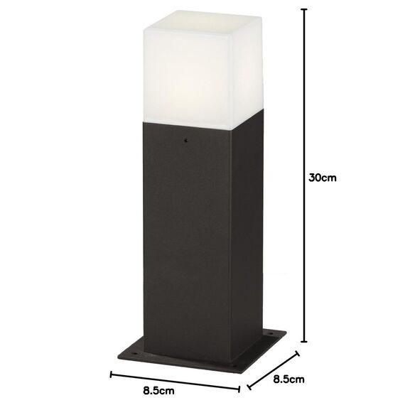 Trio Leuchten LED Außen-Wegeleuchte, Aluminiumguss, inklusiv 1 x E14, 4 W, Höhe 30 cm, anthrazit 520060142