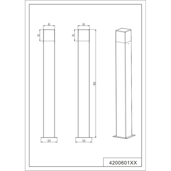 Trio Leuchten LED Außen-Wegeleuchte, Aluminiumguss, inklusiv 1 x E14, 4 W, Höhe 80 cm, anthrazit 420060142