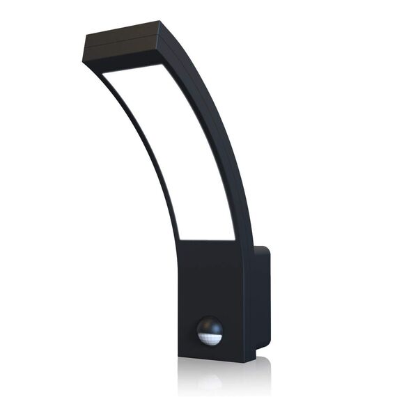 LongLife LED Wandleuchte Außenleuchte schwarz 15W neutralweiß IP54 mit Bewegungsmelder Außenwandleuchte Gartenleuchte Zaunleuchte Wegeleuchte Wandbeleuchtung | LongLife LED