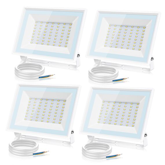 Aigostar LED Strahler Außen 30W,2510LM Superhell LED Fluter,IP65 Wasserdicht Außenstrahler, 6500K Kaltes Weiß Scheinwerfer Wandleuchtefür Garten, Innenhöfe, Garage, Hotel